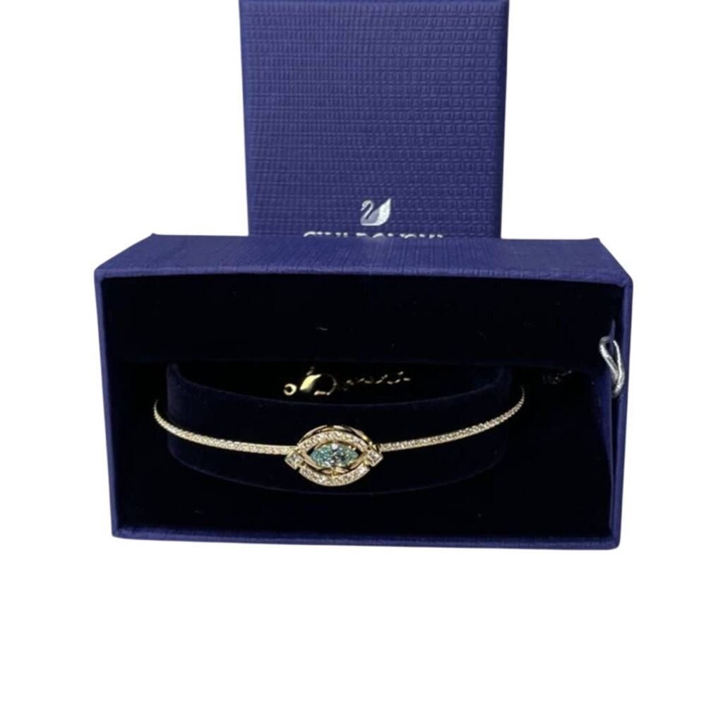Swarovski Sparkling Dance Bracelet Medium Gold Tone